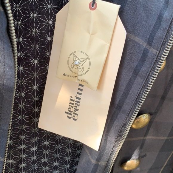 Dear Creatures plaid cape with hood - Picture 4 of 13